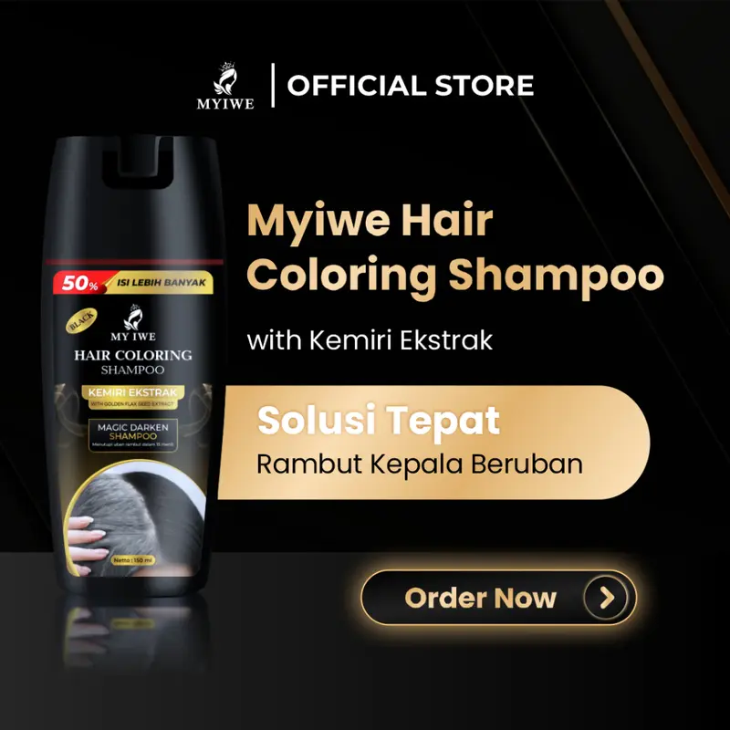 Shampo Penghitam Uban Rambut My Iwe Hair Coloring Black Shampoo Original-Myiwe Shampo Untuk Mewarnai Penghitam Rambut Berkilau Penghilang Uban-Sampo Untuk Rambut Berwarna Dye Pewarna Cat Temporary 5