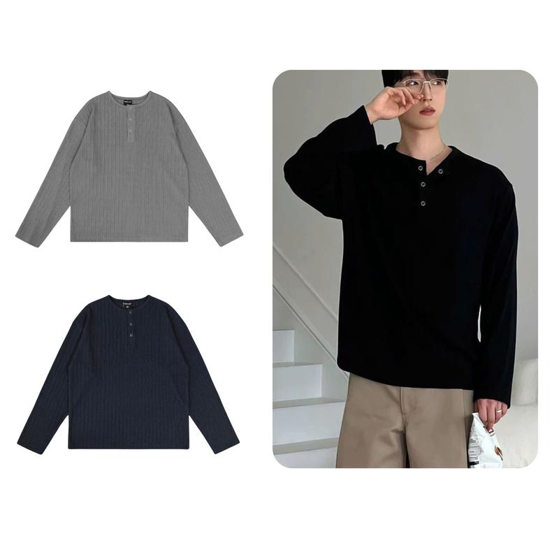  Áo dài tay Henley Odin Club Áo longsleeves thời trang nam nữ unisex form regular fit chất liệu vải tổng hợp ít nhăn 