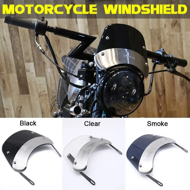 1set Universal Motorcycle Front Windshield Windscreen Wind Deflector