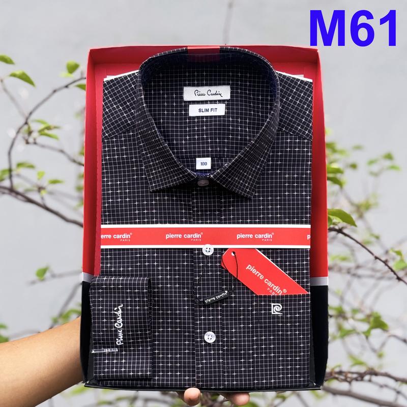 Áo Sơ Mi Pierre Cardin Sơ Mi Dài Tay Kẻ Sọc Nhiều Mẫu Logo Thêu Tinh Tế Cúc Khắc Chữ