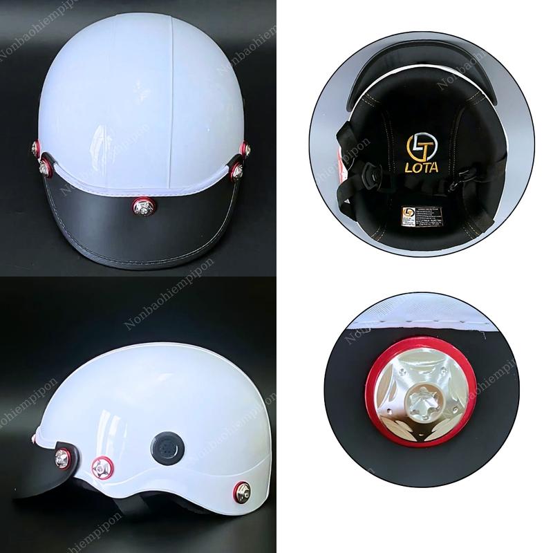 Mũ bảo hiểm Sơn L1 gắn ốc Titan và ốc Salaya thời trang dành cho nam và nữ.Nón bảo hiểm cao cấp chính hãng Long Thanh