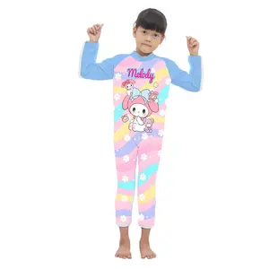 FULLMOON BAJU RENANG ANAK PEREMPUAN LENGAN PANJANG MOTIF LUCU KARAKTER MELODY SKY BLUE