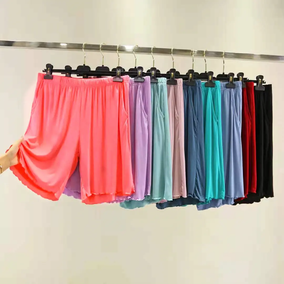 Women's High-Waist Loose Shorts Modal Summer Casual Trousers Thin Section for Sleep and Home Rest Plus Size