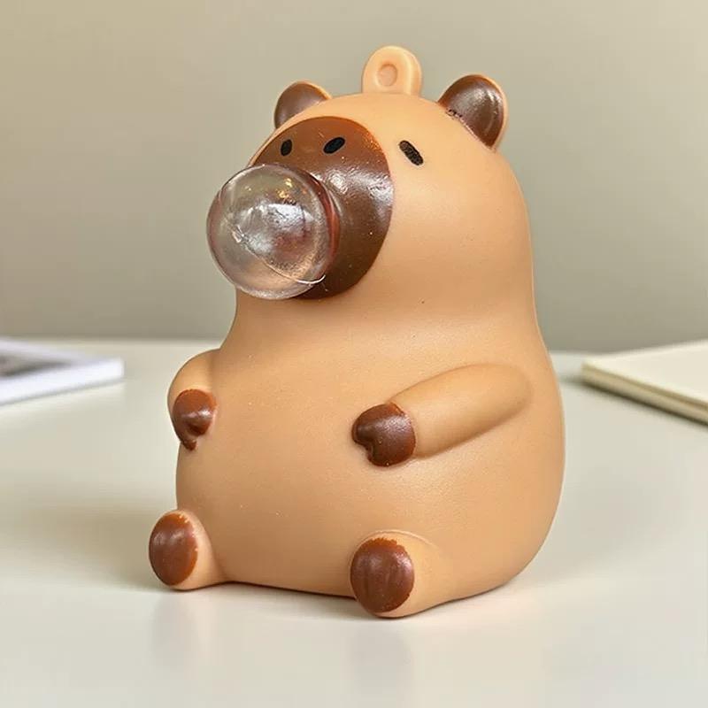 Mainan Gantungan Kunci Gelembung Loopy yang Dapat Ditekan Boneka Plush Ruby untuk Gadis Gantungan