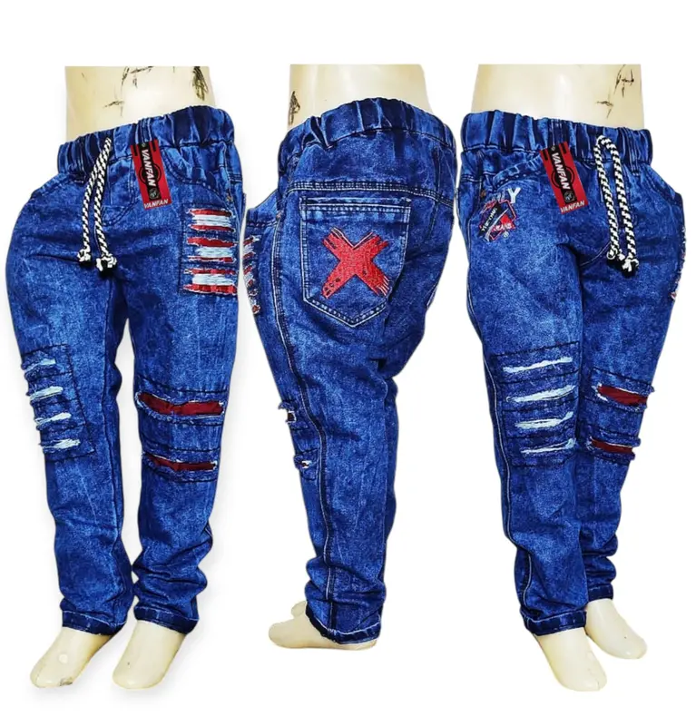 Celana Panjang Jeans Model Sobek Anak Laki Laki 2 s/d 15 Tahun Terbaru Fivan12 - Fashion 1