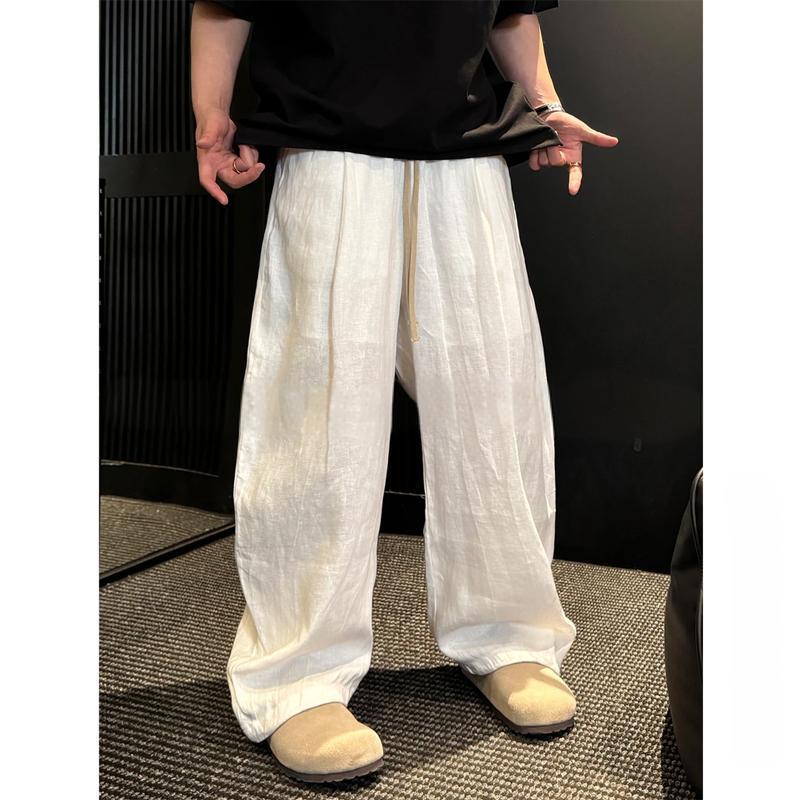 Quần đũi nam vải mát ống suông rộng phong cách unisex Haku