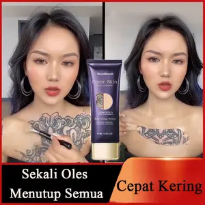 Body Coverage Perfector 74ml Penutup Tato Warna Kulit Concealer Tato Tattoo Cover Cream Penutup Tato Bekas Luka Concealer Tato Alas Bedak Tahan Air Profesional Noda Penutup Penuh Bekas Luka Tanda Lahir Titik Bintik Penutup Riasan Tahan Lama