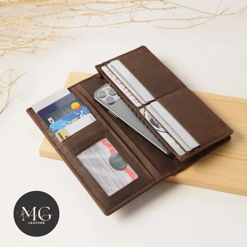 Alvyn Dompet HP Panjang Kulit Asli bisa untuk Kartu Uang dan HP Karakter Pria Wanita 1