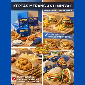 Kertas Merang Pembungkus anti minyak ROYO / Kertas Pembungkus makanan ROYO Serbaguna Peralatan Dapur Makanan