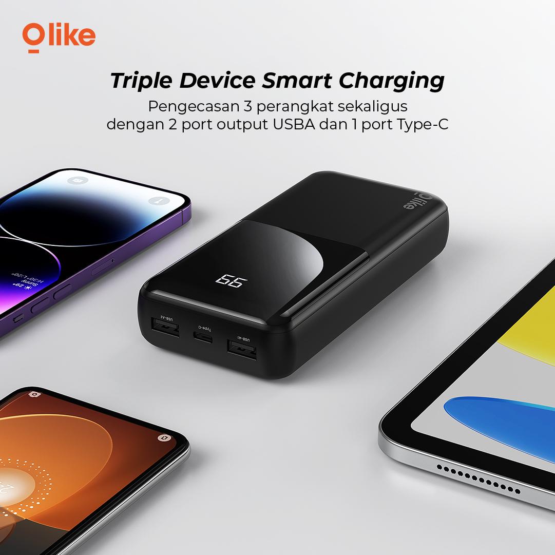 Olike Powerbank 20000mAh Smart Protection LED Display Safety Flight 3 Output Support P401- Garansi resmi 1 tahun Olike Powerbank 20000mAh Smart Protection LED Display Safety Flight 3 Output Support P401- Garansi resmi 1 tahun