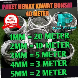 Bisa COD KAWAT BONSAI ALUMINIUM PAKET HEMAT 40 METER 1MM SD 5MM | Kekinian
