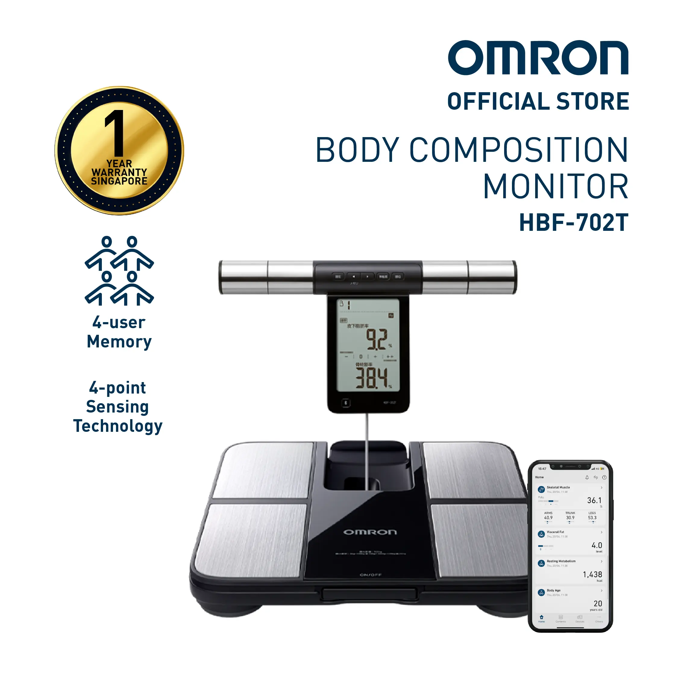 Omron Body Composition Monitor HBF-702T [1 year warranty]