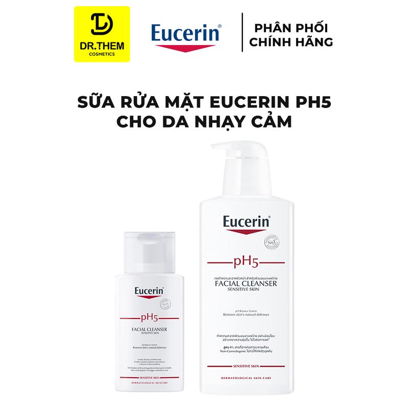 Sữa Rửa Mặt Eucerin PH5 Cho Da Nhạy Cảm 100ml & 400ml - Facial Cleanser Sensitive Skin SRM