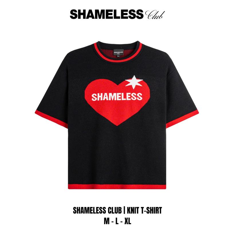 [MỞ BÁN] Shameless Club | Áo Len Cộc Tay Chất Liệu Sợi Len Tự Nhiên Định Lượng  500GSM Họa Tiết Dệt Form Oversize AL.002 Unisex