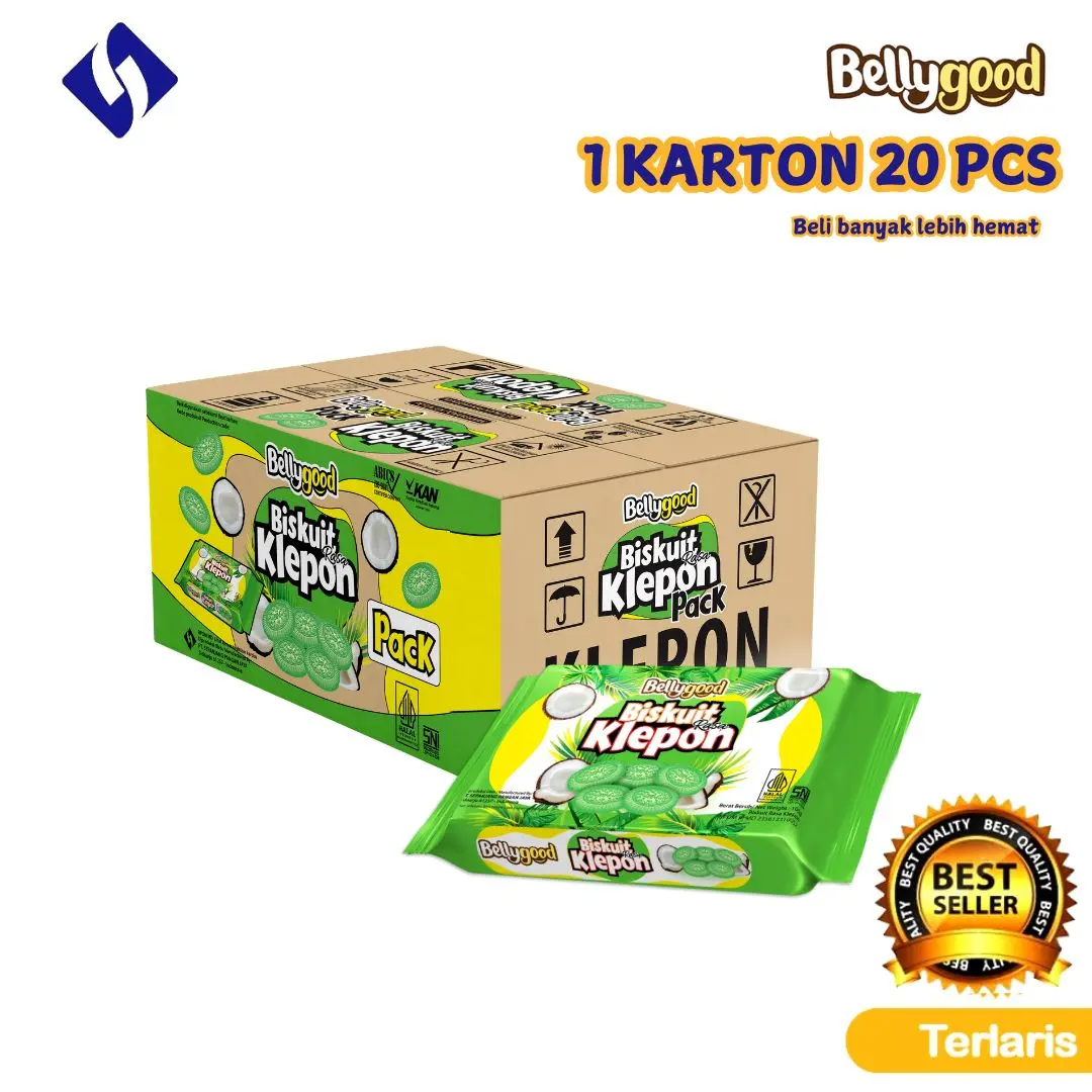 Family pack Bellygood Biskuit Rasa Klepon 105 Gr - 20 Pcs