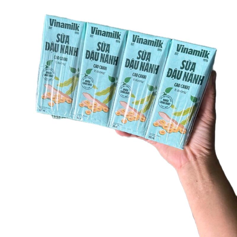 SỮA ĐẬU NÀNH CANXI VINAMILK 180ML THÙNG 48 HỘP DATE 10 11 25
