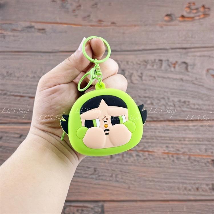 Product Introduction of LL'S | CryBaby Powerpuff Girls cartoon stereo silicone coin purse keychain friend couple gift schoolbag pendant bag charm accessories friendship key ring adorable  toys cry  baby 16