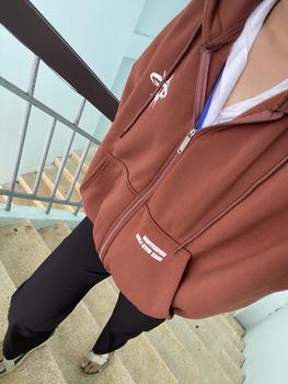 Product Review of Áo Khoác Hoodie Zip boxy Chất Nỉ Bông Cao Cấp form rộng Phù Hợp Nam Nữ from Q**n C**🦋 1