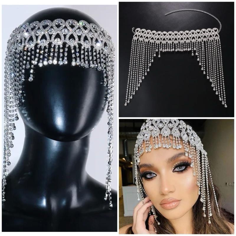 Aksesories Headpies menjuntai arabian silver Headpiece Elegan 1