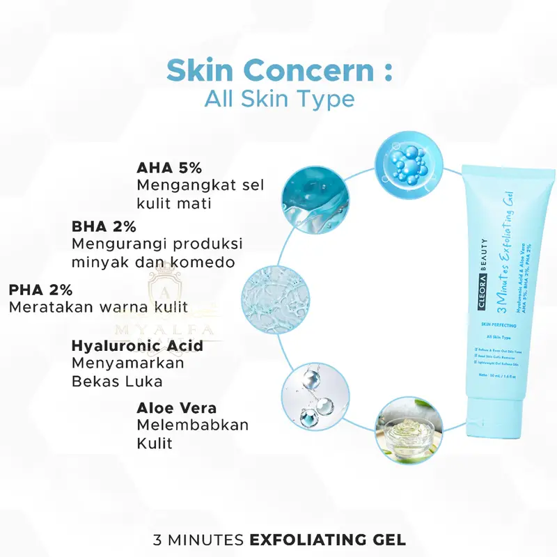 [READY] Cleora Exfoliating Gel 50gr With AHA BHA PHA - Exfoliasi Wajah Untuk Wanita Pria With Niacinamide 2