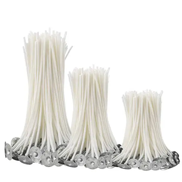 Candle Wicks Smokeless Wax Pure Cotton Core 100Pcs/set 9/15cm DIY Candle Making Pre-waxed Wicks For Party Supplies