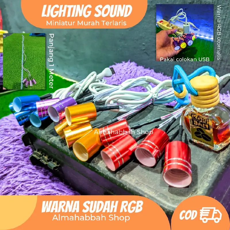 Lampu LED Miniatur Sound | Aksesoris Diorama / Miniatur Motor Mobil Unik & Menyala 1