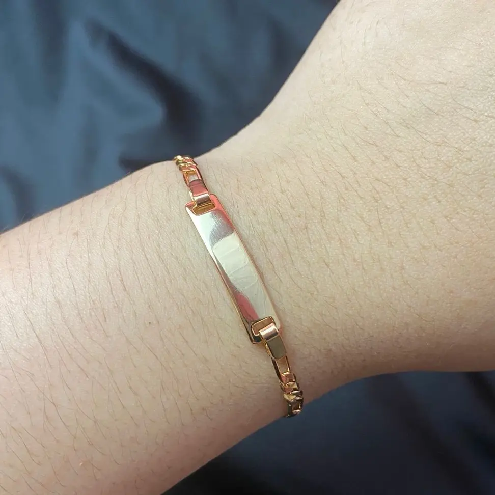 GELANG RANTAI PLAT DENGAN SISIK TEMPE MODEL GLOSI BTARI PERHIASAN FASHION