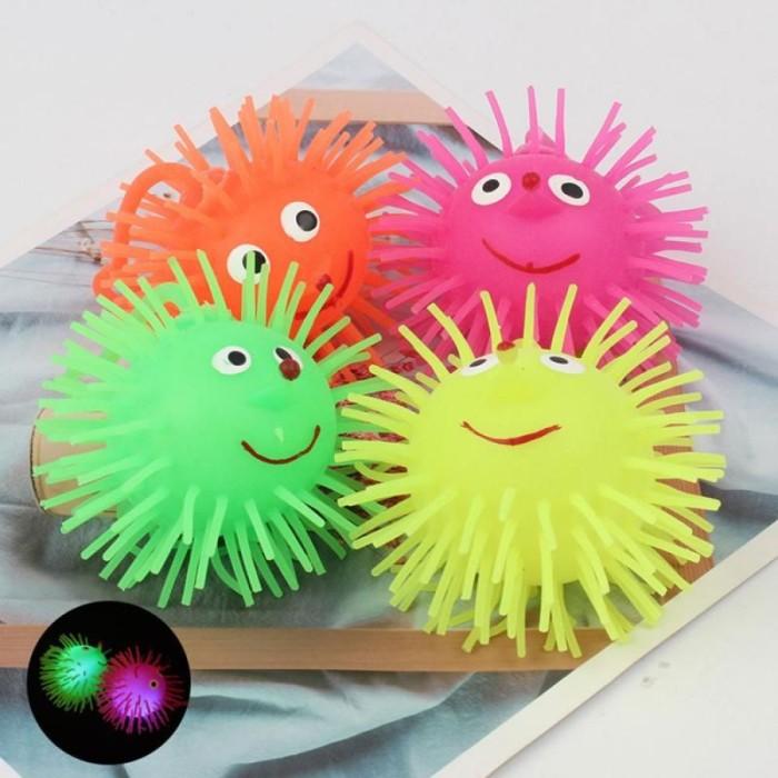 Mainan Anak Ubur-Ubur Hidung Nyala Lampu LED Warna-Warni Puffer Ball Yoyo 5