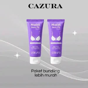 paket [TWINS] Cazura Moist Bust Fit Cream dengan Kigelia Extract, Blackberry & Grape Seed