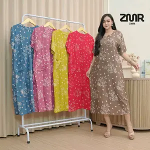 Daster Canada Terbaru 2025 Bahan Rayon Adem Dress Motif Viral LD 110