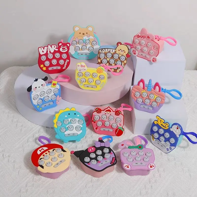 new Pop It Push Bubble Game Challenge Fidget Toys mainan anak gantungan kunci Pop It 2