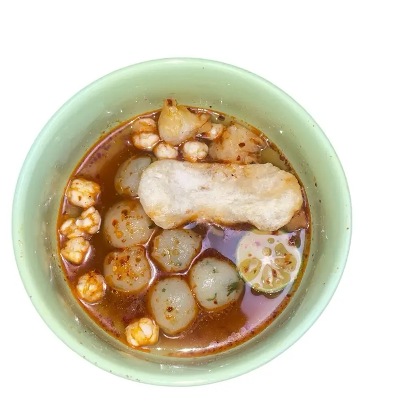 Baso Aci Bawang  BELI 5 GRATIS 1 Baso Aci Bawang kuah pedas dengan taburan lidah,siomay,pilus,dan jeruk yang segar 2