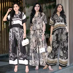 ONE SET RAYON VIRAL ATASAN CROP TOP CELANA KULOT JUMBO | SETELAN WANITA TERBARU BAHAN NYAMAN MOTIF TERBARU MUAT BB 75KG