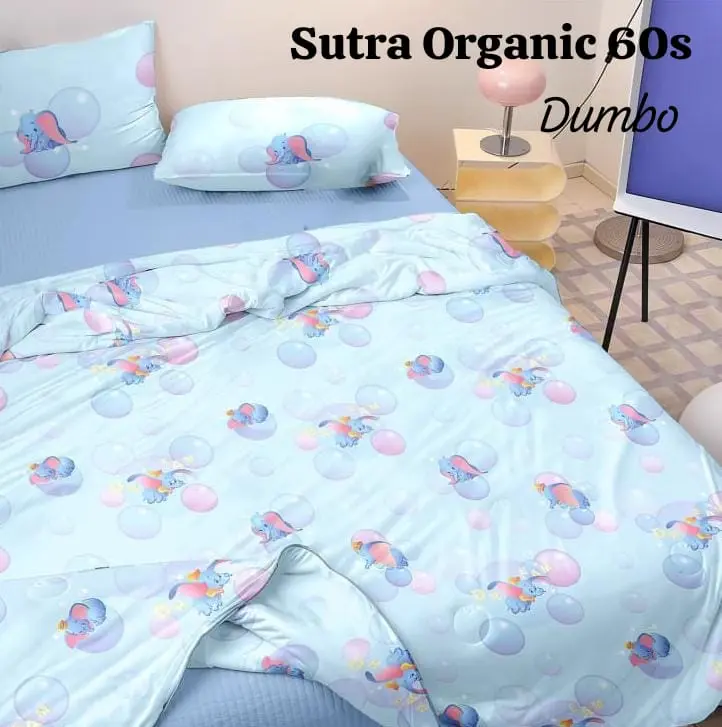 Sprei Set Sutra Organic 60s Kids Series 120 / 160 / 180x200 Motif Anak