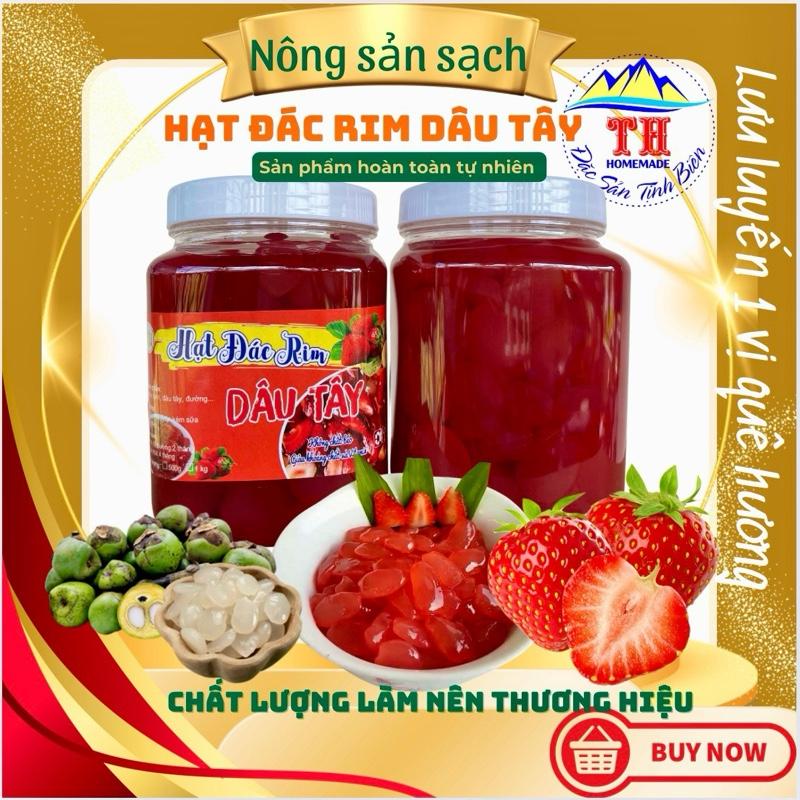  Hạt Đác Rim Dâu Tây - Hộp 1kg- Thơm Ngon Mềm Dẻo - Topping Nguyên Liệu Tươi Sạch Không Phẩm Màu - Đặc Sản An Giang 