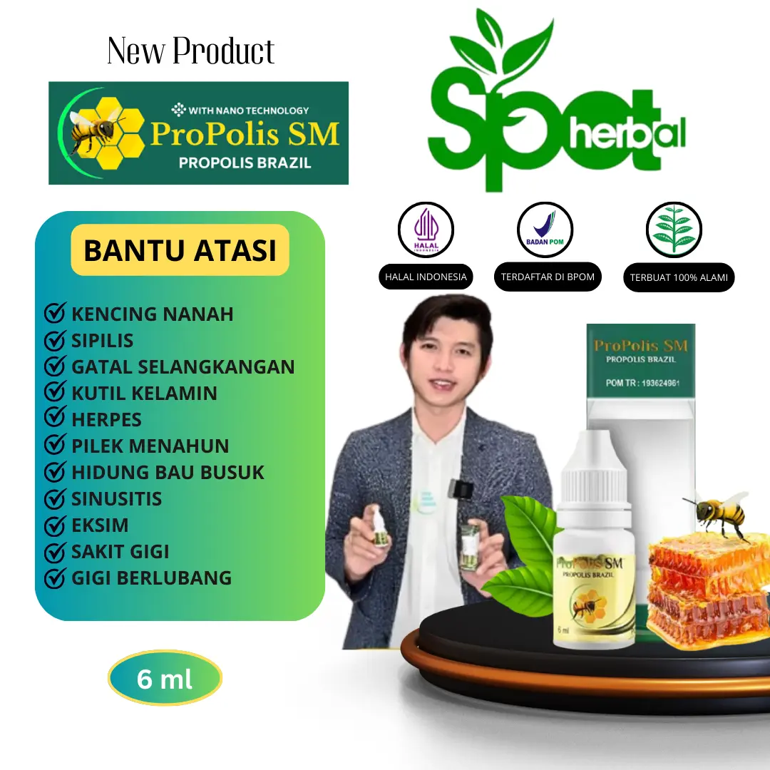 Propolis SM Brazilian untuk membantu memelihara kesehatan 100% Original With Nano Technology isi 6 ml
