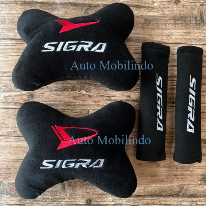 Bantal Mobil Sigra Bantal Leher Jok Mobil Cover Seatbelt Sigra
