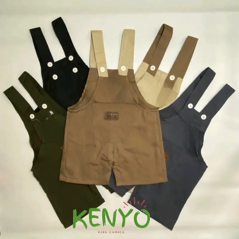 Baju Kodok / Overall Chino Pendek Anak Laki-aki Perempuan  Kenyo 1-4 Tahun celana