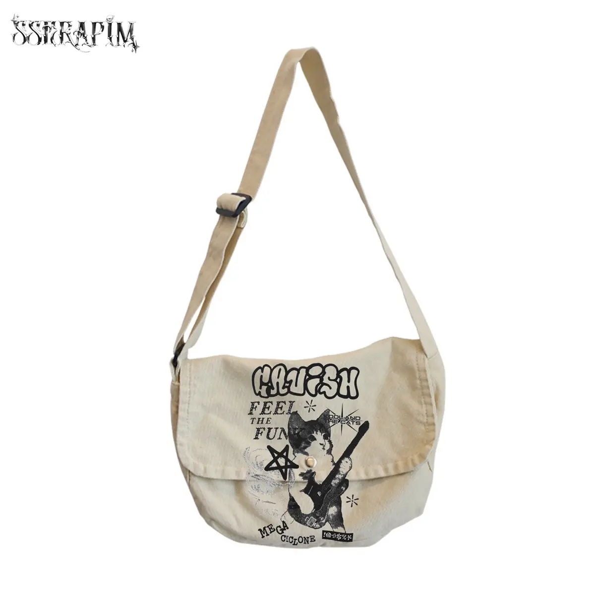 ￼Sserapim - Cat Bag Tas Distro Tas Canvas Tas Selempang Skena Tas Canvas Tas Pria Kece Tas Canvas Wanita Tas Canvas Slingbag Tas Canvas Tote Bag Tas Canvas Korean Style Y2K Tas Selempang Pria Tas Sekolah Kanvas