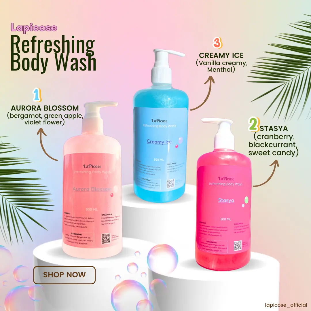[500ML] Lapicose Refreshing Body Wash | Sabun Mandi