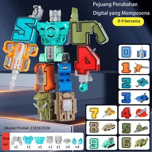 Mainan Anak Robot Transformer Robot Angka Number 15in1 Number Robot Transformer Robot Angka Mainan Edukasi Anak Toys