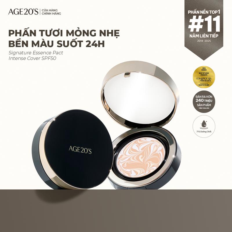 Phấn Nước AGE20'S Signature Essence Pact - SPF50 Độ Che Phủ Cao Mỏng Nhẹ
