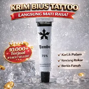 RAMBO 75% - tattoo beauty krim perawatan tattoo sulam bibir/sulam eyeliner sulam anastesi cream Wajah