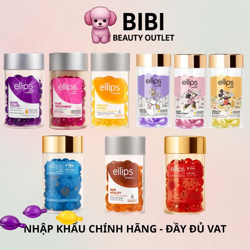  Hũ 50 Viên Tinh Dầu Dưỡng Tóc Ellips Hair Vitamin Serum Nữ Women Tea Trà dầu  dưỡng  tóc 