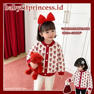 BabyFit Princess Cardigan Rajut Anak-Anak Jaket Sweater Bulu Tipis untuk Bayi Laki-laki dan Perempuan Baju Dalam Tahan Gulir dan Lembut Bersentuhan Import Quality