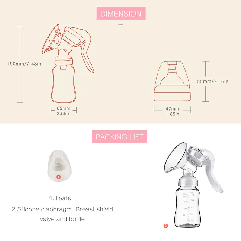 Dr.Spock Pompa ASI Manual MB01 Qiutee Single Breast Pump Mudah Digunakan - BPA Free - Elektrik Accessories Ibu Electric Bayi 7