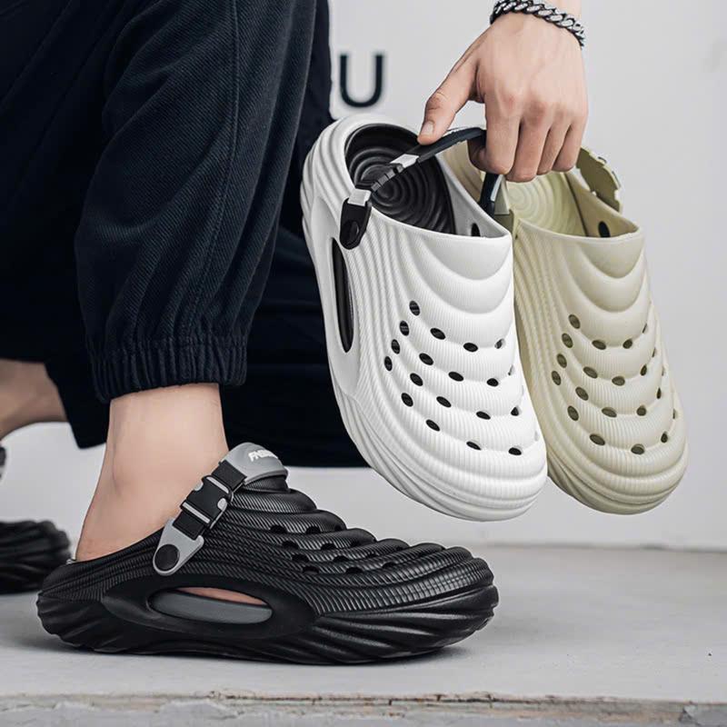 (LÙI 1 SIZE)Dép EVA Sục Nam Nữ D21 Đế Tăng Chiều Cao 5cm Lót Rời Chống Trượt Thoáng Mềm Nhẹ Thoải Mái Đi Mưa Nước Không Mùi