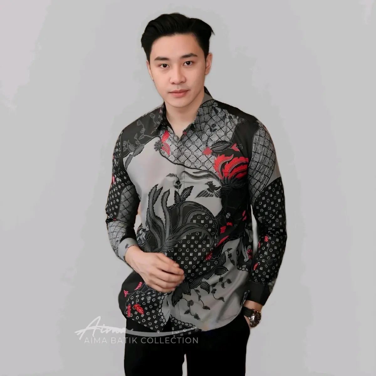 New Motif Kemeja Batik Pria Modern Terbaru Baju Batik Pria Lengan Panjang Ukuran M L XL XXL Fit Kancing Kantong Katun