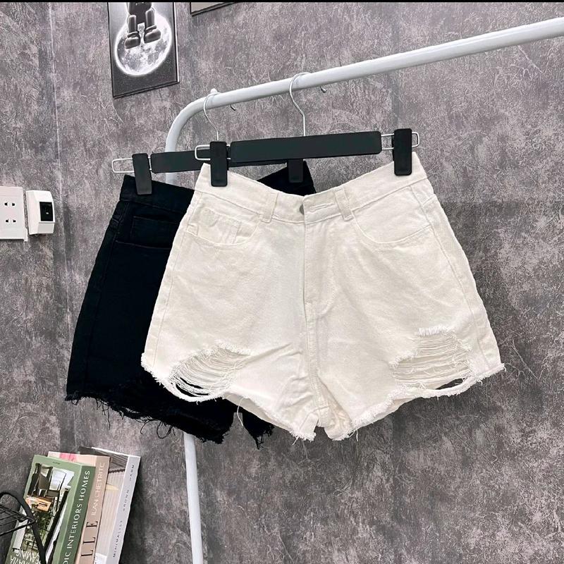 Quần short jean nữ trắng vài denim rách bền đẹp Pants Có Túi | BigBuy360 - bigbuy360.vn Quần short jean nữ trắng vài denim rách bền đẹp Pants Có Túi | BigBuy360 - bigbuy360.vn