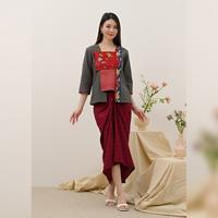 Gambar NONA RARA - Kebaya Stacato Tulis Betawi T4241, Baju kerja batik kebaya wanita moder - XL dari Nona Rara Batik Kota Administrasi Jakarta Timur 5 Tokopedia